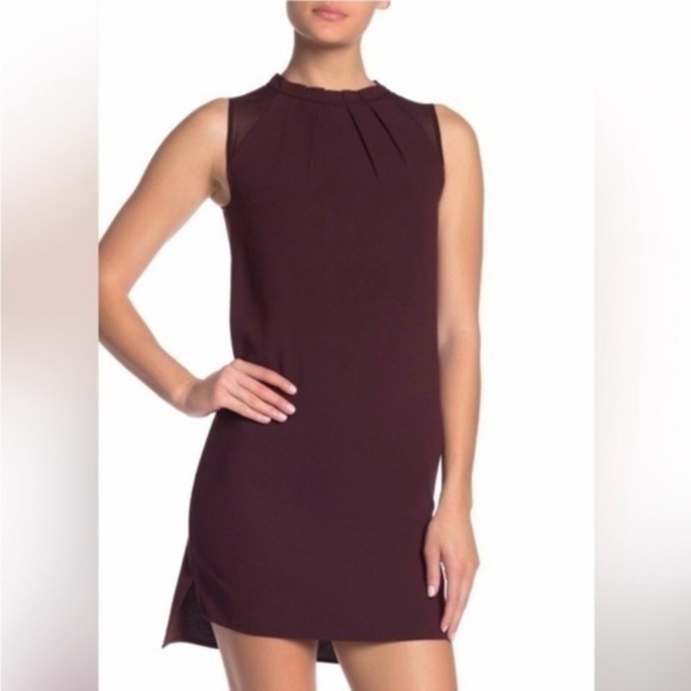 All Saints Jay Step Hem Bordeaux Red Sheath Dress